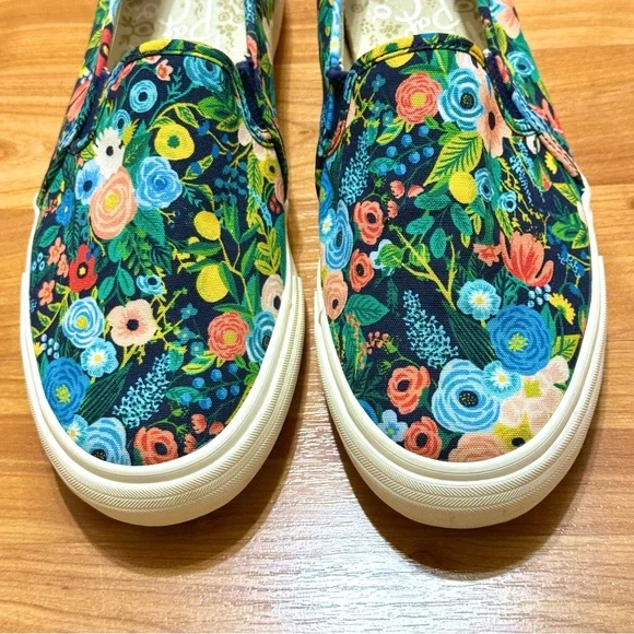 Keds Women's 8W Vibrant Floral Garden Slip-On Sneakers Shoes Sanitized Excellent - Picture 5 of 11